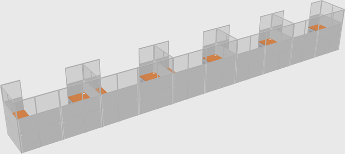 U-shaped cubicle