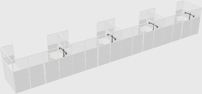U-shaped cubicle