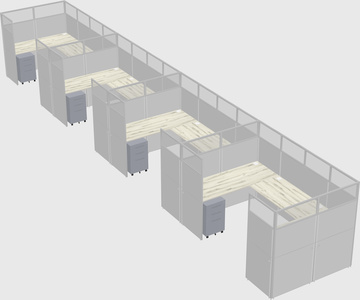 U-shaped cubicle