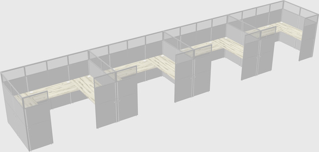 U-shaped cubicle
