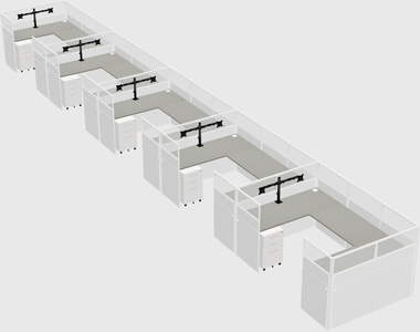 U-shaped cubicle