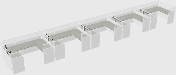 U-shaped cubicle