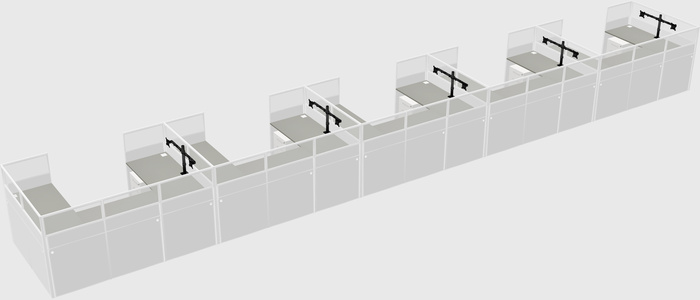 U-shaped cubicle