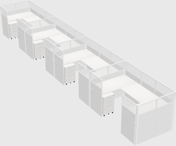 U-shaped cubicle