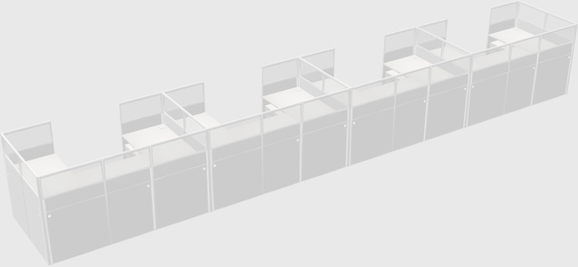 U-shaped cubicle