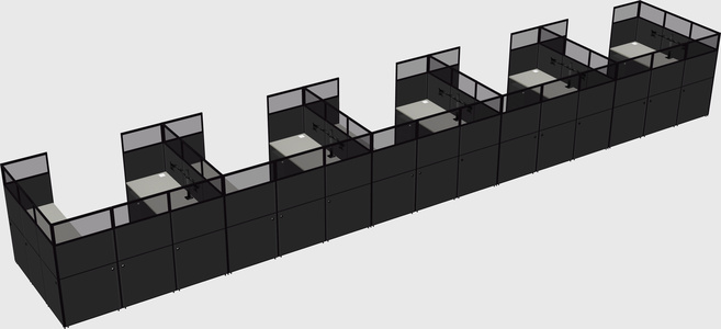 U-shaped cubicle