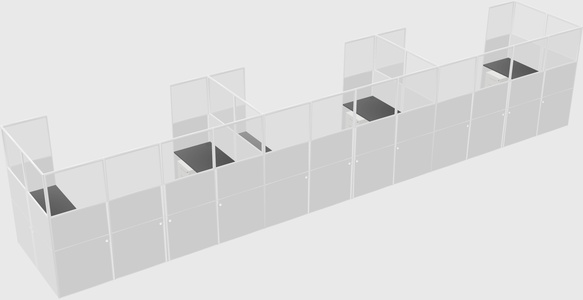 U-shaped cubicle