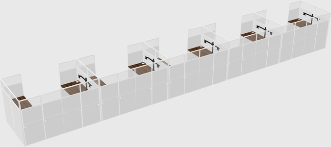 U-shaped cubicle