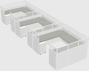 U-shaped cubicle