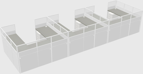 U-shaped cubicle
