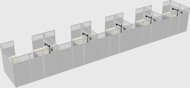 U-shaped cubicle