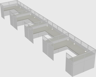 U-shaped cubicle
