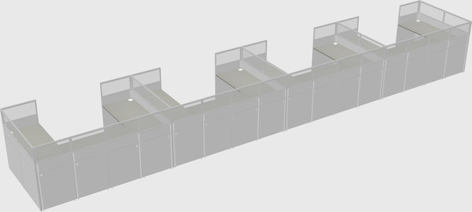 U-shaped cubicle