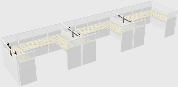 U-shaped cubicle
