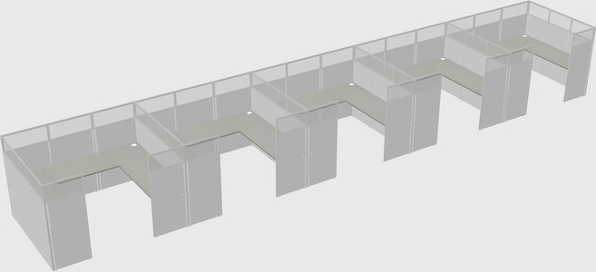 U-shaped cubicle