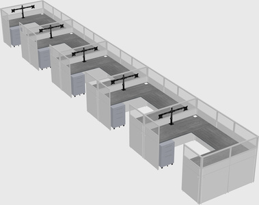 U-shaped cubicle