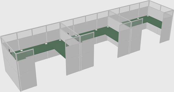 U-shaped cubicle