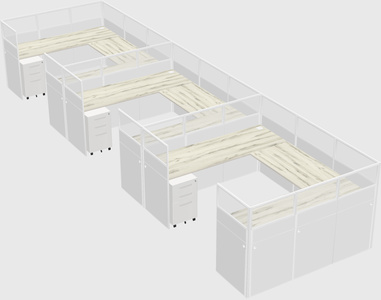 U-shaped cubicle