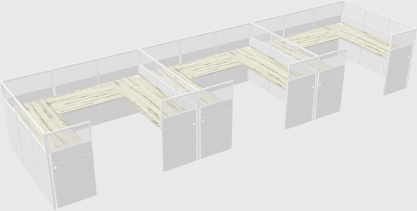 U-shaped cubicle