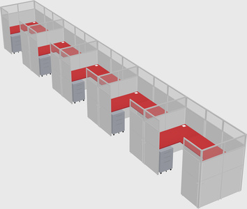 U-shaped cubicle
