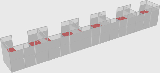U-shaped cubicle