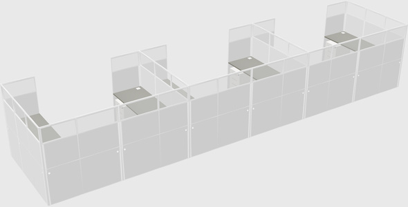 U-shaped cubicle