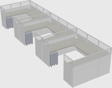 U-shaped cubicle