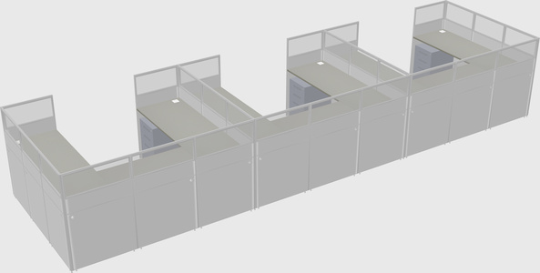U-shaped cubicle