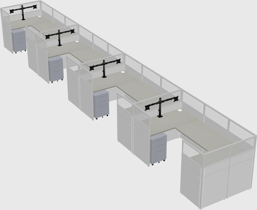 U-shaped cubicle