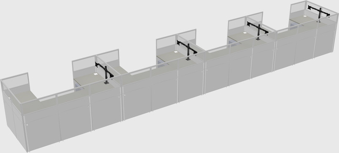 U-shaped cubicle