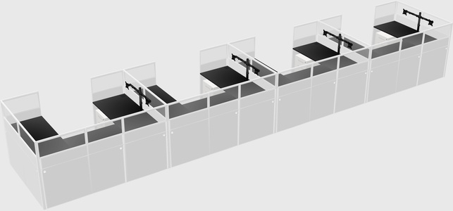 U-shaped cubicle