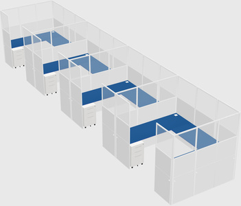 U-shaped cubicle