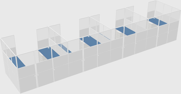 U-shaped cubicle