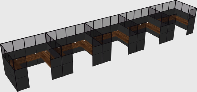 U-shaped cubicle