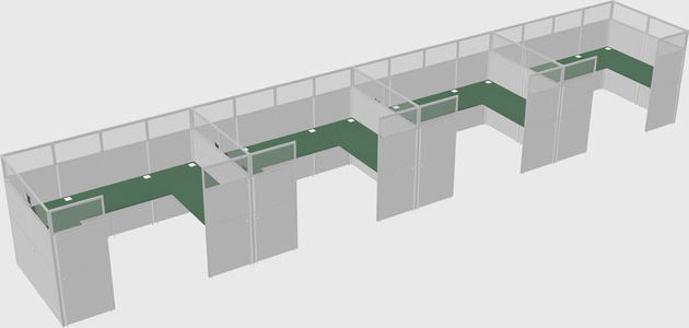 U-shaped cubicle