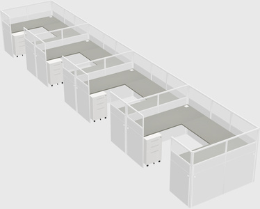 U-shaped cubicle