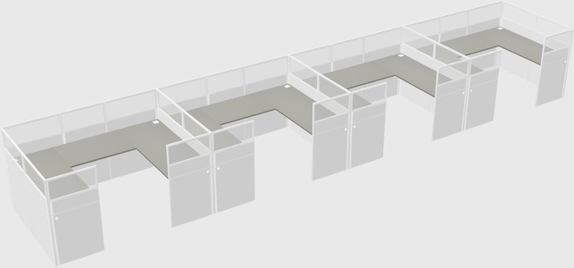 U-shaped cubicle