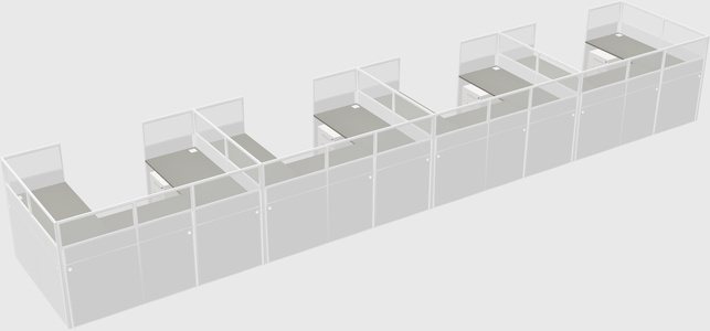 U-shaped cubicle
