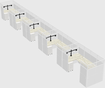 U-shaped cubicle