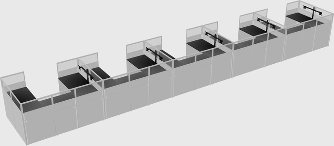 U-shaped cubicle