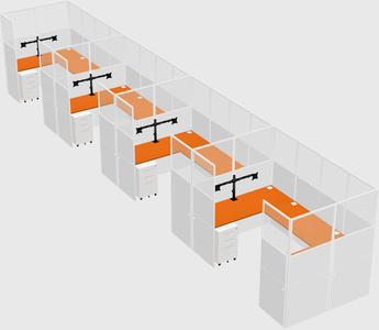 U-shaped cubicle