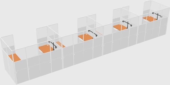 U-shaped cubicle