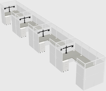 U-shaped cubicle