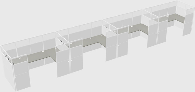 U-shaped cubicle