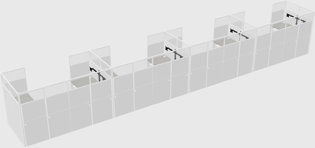 U-shaped cubicle