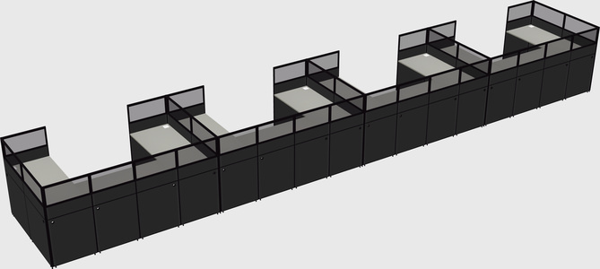 U-shaped cubicle