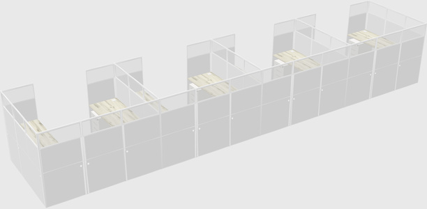U-shaped cubicle
