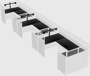 U-shaped cubicle