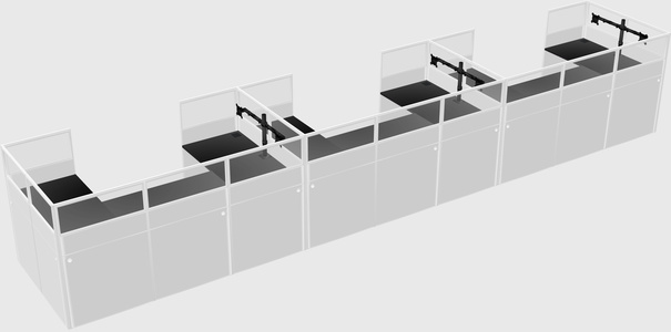 U-shaped cubicle