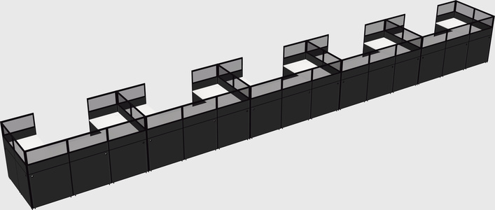 U-shaped cubicle